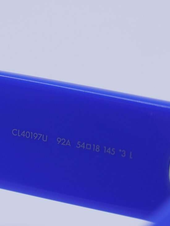 Celine CL40197U 92A Sunglasses Blue Square Frame, Smoke Lenses